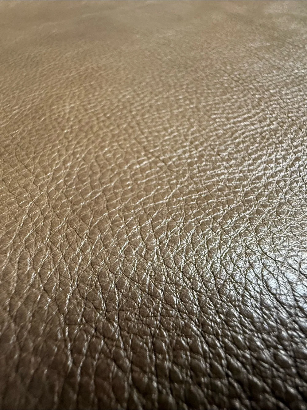 Upholstery Leather Hide Remnant Taupe Brown Color Over 12sf 1.4mm 3-4oz